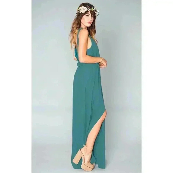 SHOW ME YOUR MUMU Kendall Soft V-Back A-Line Gown Size Large - Picture 2 of 12